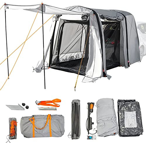 Aufblasbares Auto-Markisenzelt mit Tragetasche, wasserdicht und Sonnenschutz, schnelle Installation für Outdoor-Camping, passt für Jeep/SUV/LKW/Van