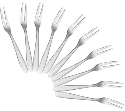 Abaodam 12pezzi Forchette in Acciaio Forma Granchio Forchette Gourmet Per Antipasti Da Festa in Acciaio Eleganti Piccole Da Dessert Per Insalata e Festa