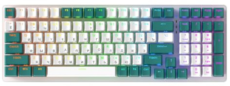 K3 Tastiera Meccanica Russa 100 Tasti RGB Retroilluminato Gaming Ufficio Wired USB Hot Swap/Saldato Rosso/Verde Interruttore ABS Metallo Design Compatto