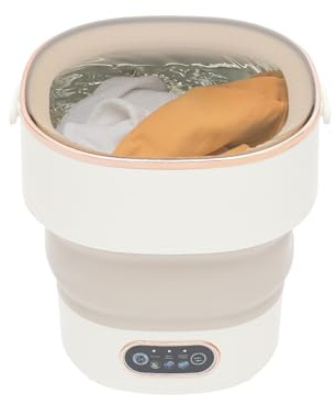 YUNRUX 13L faltbare Waschmaschine Mini Waschautomat drei Waschmodi Camping-Waschmaschine mit Abnehmbarer Entwässerungskorb multifunktionale Wäscheschleuder Reisewaschmaschine für Singles (Weiß)