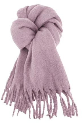 Generisk damhalsduk lätt enfärgad, känns mjuk, klassisk, 90 halsdukar gardin skena, lila, One size