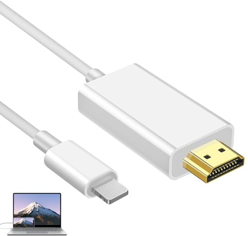 Ebksqs Adaptador HDM1 Cable, Cable Adaptador de Movil a TV con 14/13/12/11, HD1080P Plug and Play - 1.8M