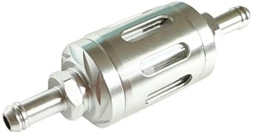 Filtro de aceite y gasolina de aluminio CNC de 8 mm/0,31 para motocicleta, motocross, scooter, quad, kart(Silver B)