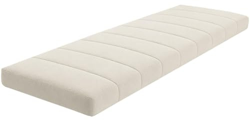 Cojín de Banco para Exterior, 50 x 130 cm, Antideslizante, Lavable, con Funda extraíble y Cremallera para Columpios de Porche y Asientos de Ventana.
