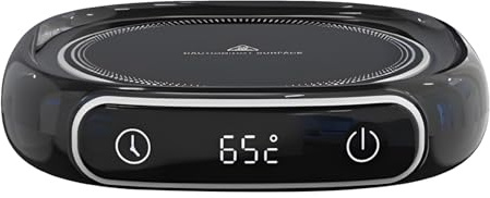 Smarter Kaffeewärmer mit 4 einstellbaren Temperatureinstellungen, 55 °C konstante Temperatur, Digitalanzeige, automatische Abschaltung, schwarzer Tassenwärmer mit Timer für den Schreibtisch im Büro