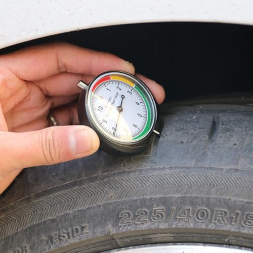 Jauge de profondeur de bande de roulement en acier inoxydable avec précision pour indicateur de cadran pour mesurer la profondeur de la bande de roulement sur voiture pour pneus de moto et de remorque