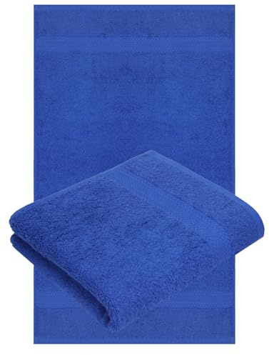 Betz 2-TLG. Handtuch-Set Premium 100% Baumwolle 2 Handtücher 50x100 cm Farbe Royalblau