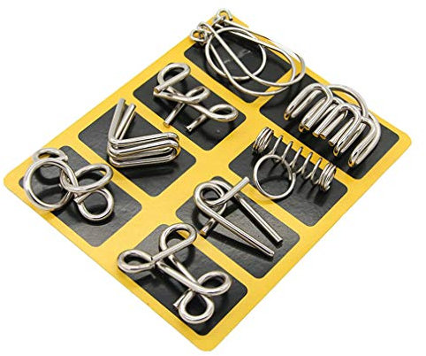 Gracelaza 8 Piezas Juguetes Mágicos de Alambre de Metal Set - 3D Rompecabezas Brain Teaser Puzzle - IQ Inteligencia Juguete Educativo - Juego Niños y Adolescentes #3