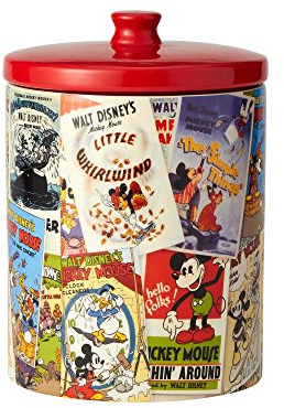 Enesco Disney Ceramics - Tarro de Galletas con Collage de Mickey Mouse, 9.25 Pulgadas, Multicolor