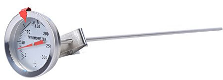 Kochen Bratenthermometer,Grillthermometer Küchenthermometer Edelstahl Küche Sonde Thermometer mit Clip für BBQ Food Fleisch Homebrew Wein Wasserkocher 12