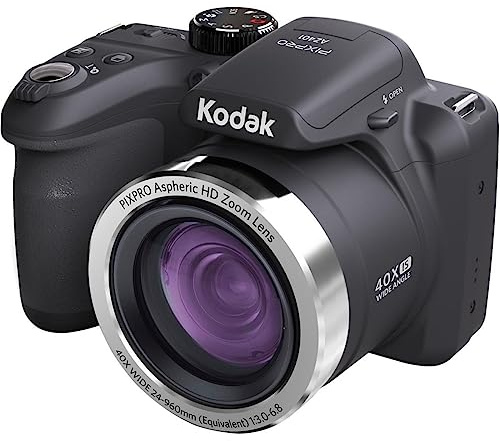 Kodak PIXPRO Astro Zoom AZ401-BK 16MP Digital Camera with 40X Optical Zoom and 3 LCD (Black) (Renewed)