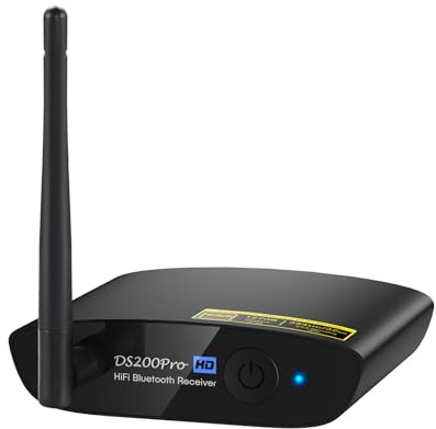1Mii DS200Pro Bluetooth 5.3 Receiver for Home Stereo, HiFi Wireless Audio Adapter with LDAC, Built-in DAC, Long Range, Optical & RCA Outputs
