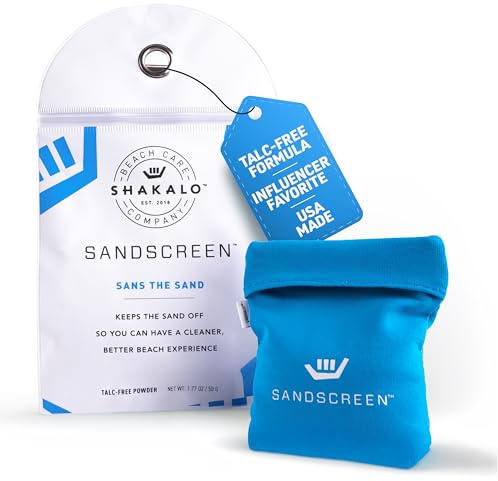SHAKALO SANDSCREEN Sandborttagningsväska | Talk Free and Reef Friendly | Färsk, ren och sandfri | Perfekt för hela familjen! 1 stycken