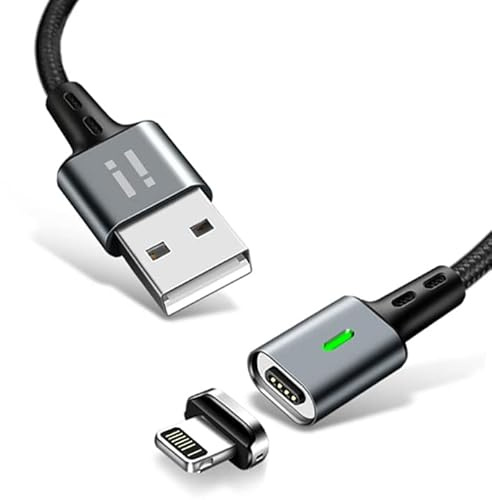 SilicOne 1m PLATINUM Nylon Magnet Schnellladekabel QC 3.0 kompatibel mit iPhone 13 12 Pro Max mini 11 XS XR X 10 8 7 6S 6 Plus 5 SE - 1x Kabel + 1x Stecker | kompatibel mit iPhone 13 12 14 Pro Max mini 11 XS XR X 10 8 7 6S 6 Plus 5 SE