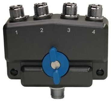 AVAIR Antennenschalter (4 Ports) - N-Type Kompatibel - Wandmontage - Einführungsverluste und Isolierung