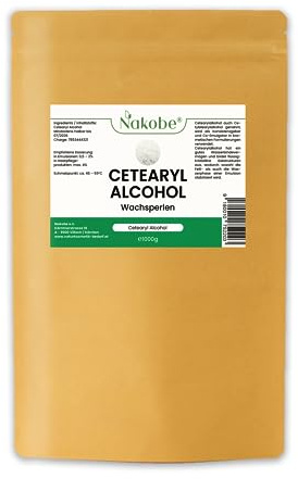 Nakobe Cetearylalkohol 1 000 g, fettalkohol, cetylstearylalkohol, vaxpärlor, emulgeringsgivare