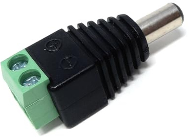 DRUT 1pcs. 5.5mm x 2.1mm DC Power Plug Male to Screw Terminals Adapter Compatible with CCTV Cameras, LED Lighting, Routers and Modems, Music Instruments Black