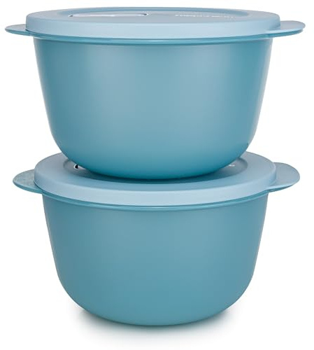 Tupperware MicroTup CrystalWave Behälter 2x 1,8 L Türkis (inkl. 1x Lollitup)