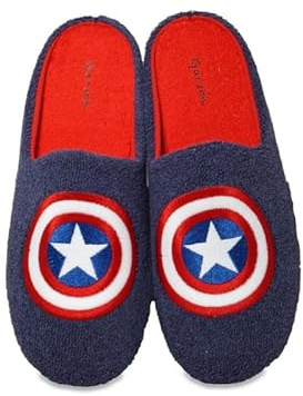 GARZON - Casa Escudo sneaker med Super Heroe-stjärna - Tillverkad i Spanien., Marin sommar textil, 34 EU