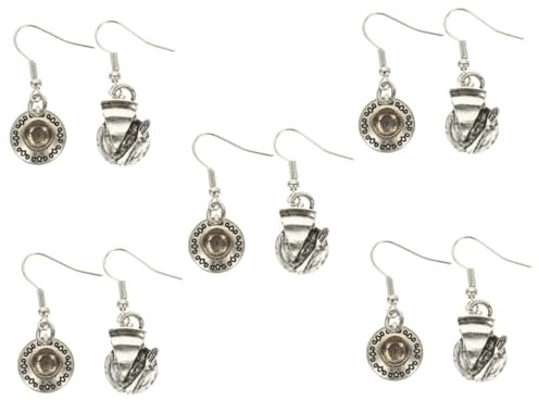 SAFIGLE 5pairs Vintage Teacup and Cake Ear Pendant Alloy Tea Charm Alloy Tea Ear Decor for Women Teacup Cake Earring Cup Earring for Special Occasions