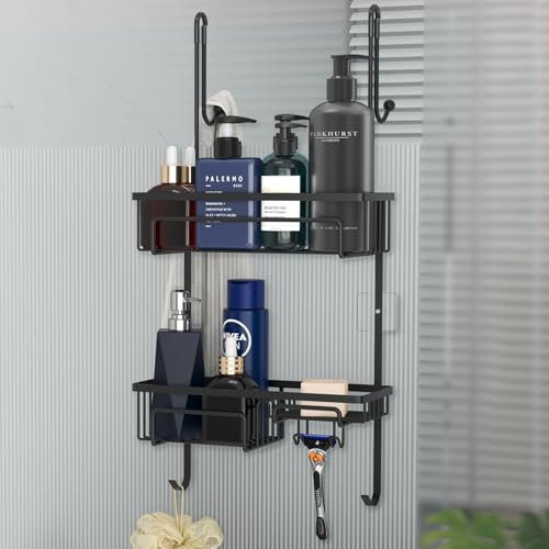 COSYLAND Estante de Ducha para Colgar – Estantería de Ducha para Colgar – Cesta de Ducha de Acero Inoxidable para Colgar sin taladrar – Estante de Ducha Colgante – Estantería Colgante para Ducha con