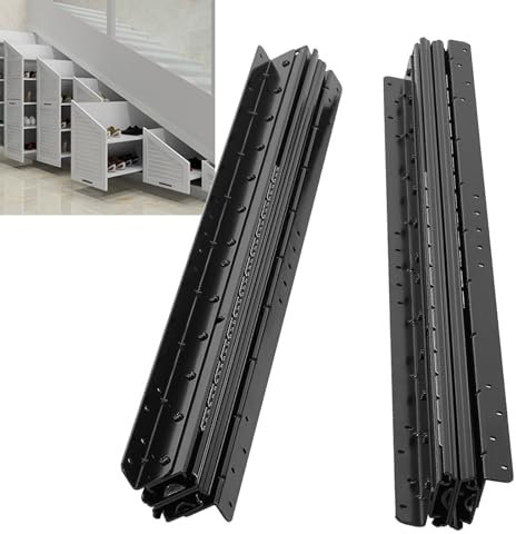 Heavy Duty Drawer Runners Slides, Slide Out Drawer for Cupboard, Draw Runners Replacement, Bottom Mounted Slide Rails, Ball Bearing Side, Mount Rails Track Glides, for Cabinet (800-1500)