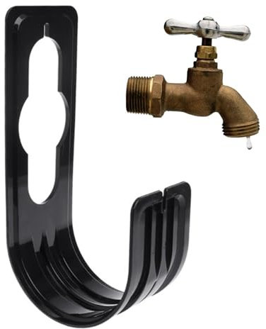Supporto per tubo da giardino – Supporto per tubo dell'acqua in ABS, montaggio a parete, gancio per tubo flessibile da giardino, robusto gancio per tubo da giardino, resistente alla ruggine, supporto