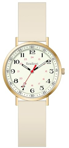 Szaikyri Reloj De Enfermería para Mujeres Profesionales Y Estudiantes con Disco De Tiempo Militares Luminoso Y Fácil De Leer Unisex Resistente Al Agua Deportivo