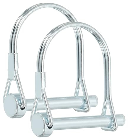 PATIKIL 2pz Perno di Bloccaggio per Albero 6x40mm Perno Accoppiamento Rimorchio Perni di Sicurezza a Filo Pto Rotondo per Camion Rimorchi Falciatrici Trattori Barche