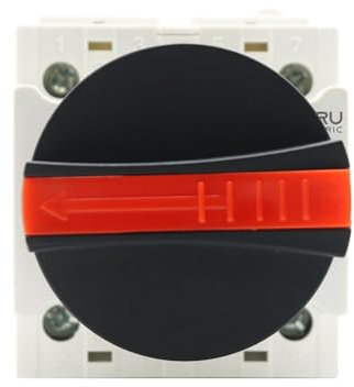 LONQ-40 Solaire DC 4P 32A 1500V interrupteur d'isolation photovoltaïque poignée rotative isolateur commutateur rotatif adapté au rail de guidage de la boîte de distribution solaire(LONQ-40.F)
