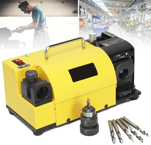 XCSCUK Bohrerschleifmaschine, Bohrerschärfer, 3-20mm Bohrerschleiferschärfer, 95°-140° winkelverstellbar