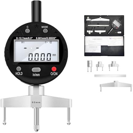 Multi-Function Digital Radius Gauge - High Accuracy Measuring Tool with 5 Measuring Jaws, Length Range 0-12.7mm, Ideal for Mechanical Parts and Wooden Molds