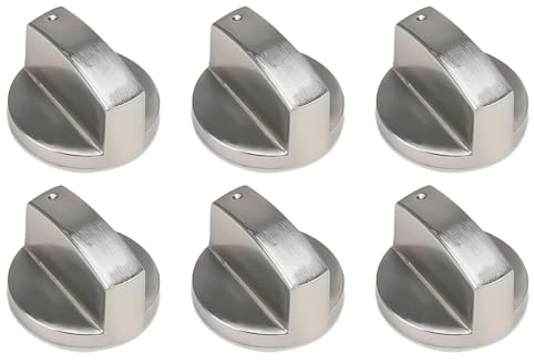SHYSBV Gas Stove Knob 6 Pcs Cooker knobs Replacement Cooker Knobs 6MM Universal Cooker Replacement Knobs Multipurpose for Kitchen Cooktop, Gas Stove & Various Ovens, Precise Temperature Control