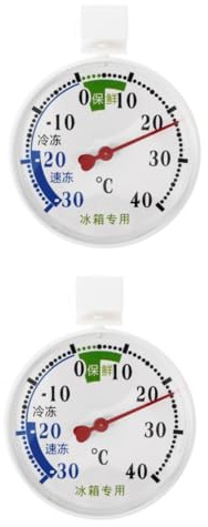 CHICAMPERA 2 Pezzi Termometro Frigorifero e Congelatore con Display LCD Strumento Monitoraggio Della Temperatura per Frigoriferi e Conservazione Indicatore Temperatura e Multifunzionale per