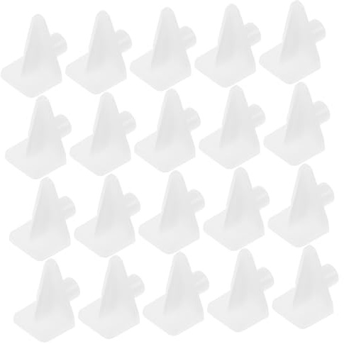 SEWOART Pioli Bianchi Per Mensole in Plastica 100 Pezzi, Perni Porta Mensola Resistenti Per Armadi e Librerie, Supporti Per Ripiani Facili Da Installare Senza Utensili, Clip Multifunzionali Per Mobili