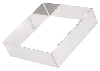 COLLBATH Anello Quadrato per Mousse in Acciaio Tagliapasta Versatile per Dolci Biscotti e Frutta Utensile da Forno Riutilizzabile e Resistente alle Temperature