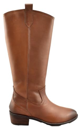Azarey - Botas Altas con Cierre de Cremallera 324503 Cuero Mujer Color: Cuero Talla: 40