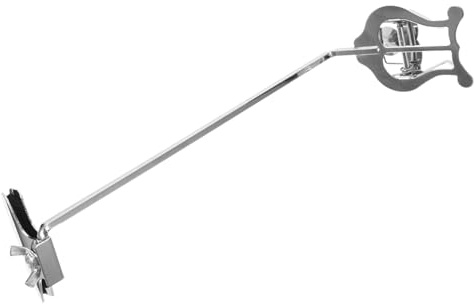 HOUDERCO Saxophon Notenclip aus Zinklegierung in Silber Robuster Musikhalterclip für Saxophonbedarf für Proben und Auftritte Langlebig und Stabil