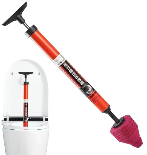 Vesidoloy Toilet Unblocker - Toilet Plunger With Ergonomic Handle, High Pressure Plumbing Tool, For Cleaning Sink Kitchen Unblocking Bathtub Shower