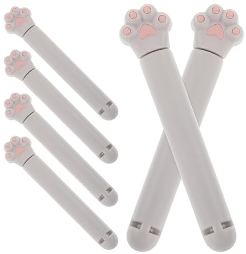 TOYANDONA Lot de 6 Pinces Alimentaires de Patte de Chat, Clips à Sachets de Chips Gris, Fermeture Hermétique pour Paquet Alimentaires, Conservation Fraîcheur la Cuisine, Clips de Scellage