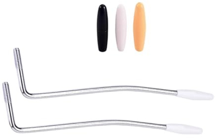 RCGOFOLLOW Tremoloarme für E Gitarren, Steg, elegante Chromoberfläche, einfache Handhabung mit robusten und austauschbaren Kappen, Tremoloarm, Whammy Bar, Stegsystem Teil