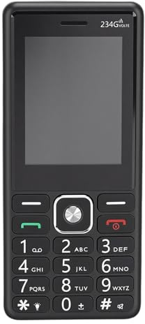 Annadue Telefono Cellulare 4G per Anziani, Schermo da 2,4 Pollici, Tasti Grandi, Sbloccato, Telefono Base con Altoparlante Potente, Doppia SIM, Dual Standby, SOS di Emergenza per (BLACK)