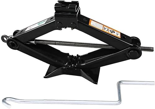 DICN 2 Tonne Scissor Jack with Chromed Handle Compact Car Breakdown Emergency Tools for Fiat/Mini Cooper/Skoda/Citroen