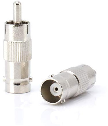 RCA and BNC Coaxial Adapter - BNC Female to RCA Male Connector, Adapter, Coupler, and Converter - for RG11, RG6, RG59, RG58, SDI, HD SDI, CCTV - 10 Pack