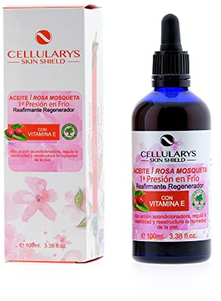 Olio di rosa canina puro 100% ecologico 100 ml, spremuto a freddo, per eliminare smagliature e cicatrici, effetto anti-invecchiamento.