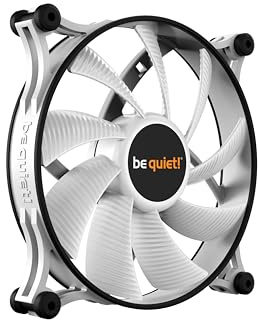 be quiet! Shadow Wings 2 140mm PWM White Lüfter, hohe Höchstgeschwindigkeit, niedrige Mindestdrehzahl, optimierter Lüfterrahmen, außergewöhnlich hoher Luftdruck, leiser Betrieb, Rifle-Lager, BL091