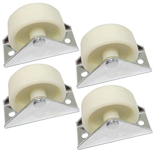 AERZETIX: 4x Roue roulette pour meuble platine fixé Ø40mm W24mm H44mm 25kg plaque de montage 24x58mm C42659