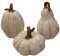 khevga Decoración de otoño calabazas decorativas en conjunto (blanco)