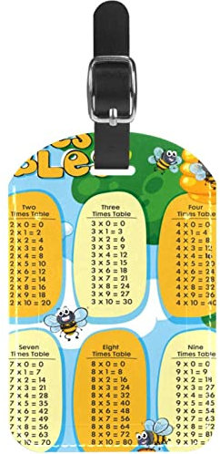 PU Leder Reisetaschen-Etiketten Kofferanhänger Personalisiertes Design Multiplikation Tische Biene