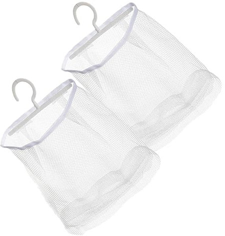 Alipis 2pcs Breathable Mesh Hanging Storage Bag for Clothespins Multi-purpose Organizer for Home Kitchen and Bathroom for Toiletries Socks and More